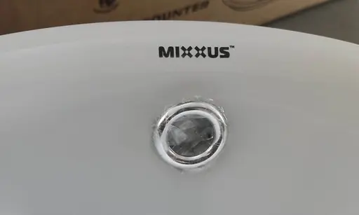 Умивальник врізний на стільницю Mixxus Premium Topper-1601 470x470x180 мм з переливом MP6571, Білий - фото 8