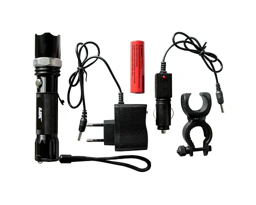 Мощный фонарь для велосипеда с аккумулятором BL T8626 T6 вело фонарик с креплением аккумуляторый 18650 Zoom - фото 1