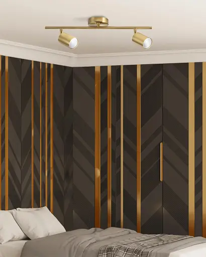 Світильник поворотний, спот Goldlux 327260 Золотийi GU10 2x10W IP20 Золотий - фото 3