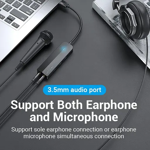 Хаб USB 3.0 -> 3хUSB 3.0/2хTRS Audio/USB Micro 1.0 м. Vention - фото 8