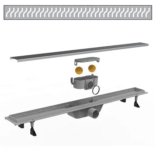 Душевой канал Volle с решеткой Волна 800 мм 90-22-803 - фото 4