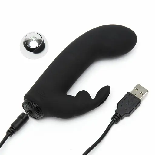 Мини вибратор-кролик Fifty Shades of Grey Greedy Girl 13.9 см черный - фото 5