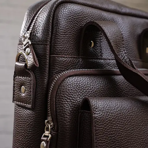 Чоловіча шкіряна сумка SHVIGEL 25х33х7 см sum0012853 - фото 9