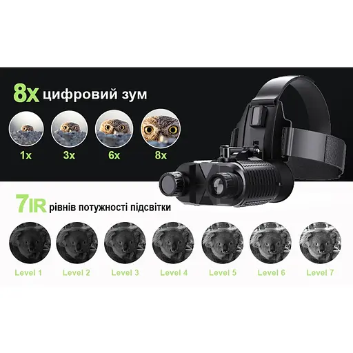 Очки ночного видения ПНВ с видео/фото записью и креплением на голову Dsoon NV8160, на аккумуляторе (100950) - фото 7