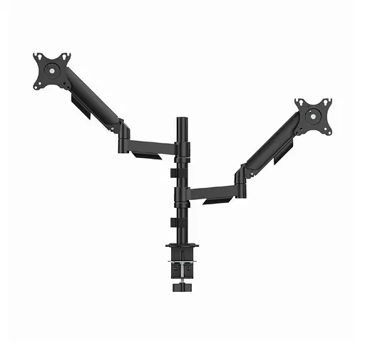 Кронштейн настільний для 2 моніторів Gembird MADA2P02 17-32 дюйми Black - фото 4