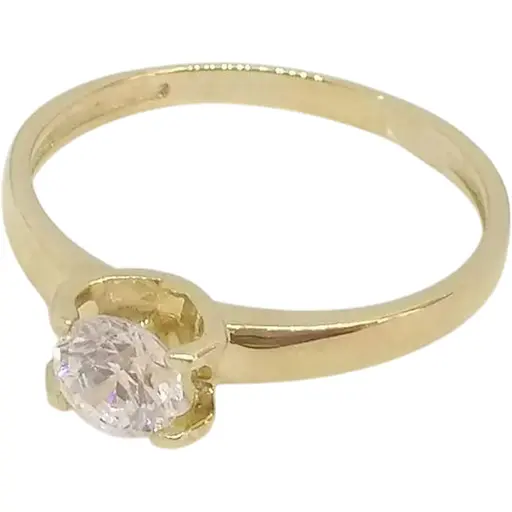 Золотое кольцо Qvaliz с фианитом. К00688Ж 16
