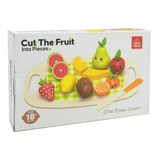 Дитяча дерев’яна іграшка "Фрукти" C9414 фрукти на магнітах, дощечка - фото 3