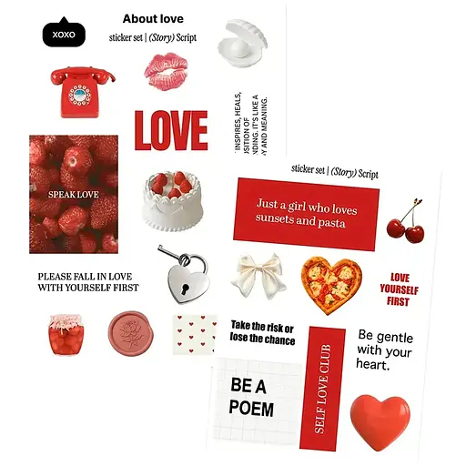 Стікери (Story) Script "About Love"