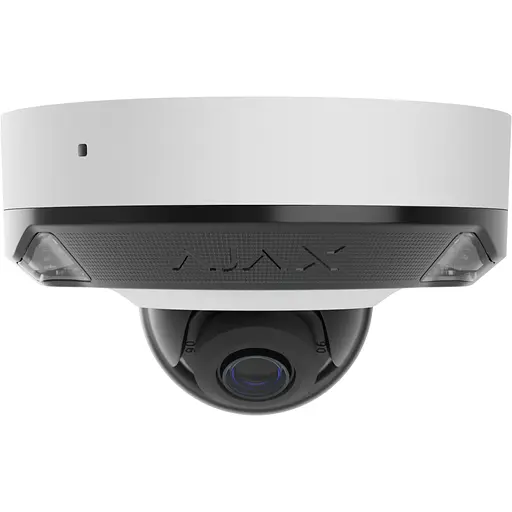 IP-камера Ajax DomeCam Mini HL white, 8мп, 2.8мм, гибридная подсветка IR 35м, белый Led 50м, Poe, True WDR, IP 65, ИК 30м, аудио, угол обзора 100° до 110°