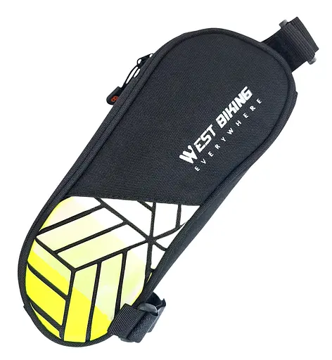 Велосумка на раму West Biking YP0707373 22х9х6,5 см 1 л чорно-зелений (G0001972) - фото 2