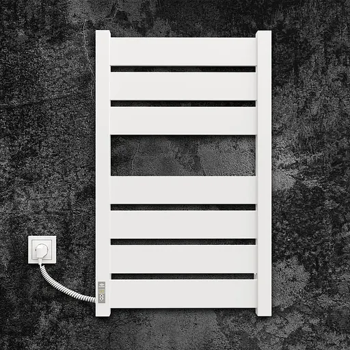 Електрична рушникосушарка Kosser Волс 800x500 EL тайм. білий ДВЛ01ELW, Білий матовий, Ліве - фото 2