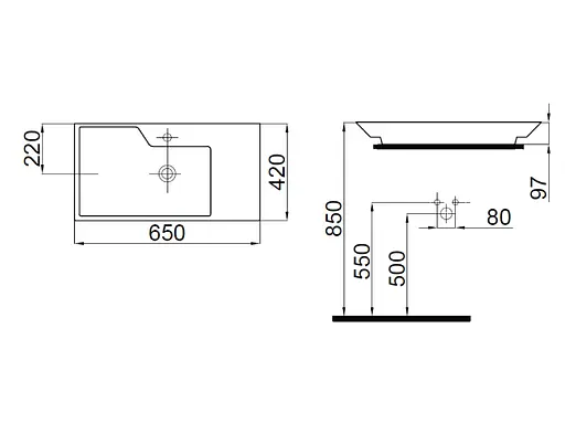 Раковина IDEVIT Lara 0201-4655 - фото 3