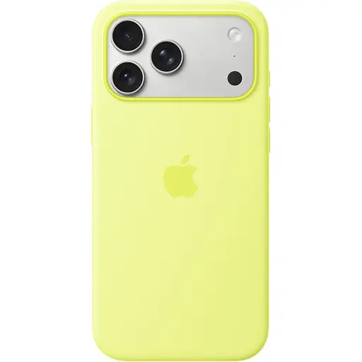 Чохол Silicone Case with Button, Animation & MagSafe для Apple iPhone 17 Pro Max Neon Yellow AAA (153245) - фото 2