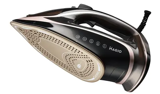 Праска з керамічним покриттям Magio MG-530 праска з вертикальним відпарюванням для прасування одягу чорна 3000 Вт - фото 3