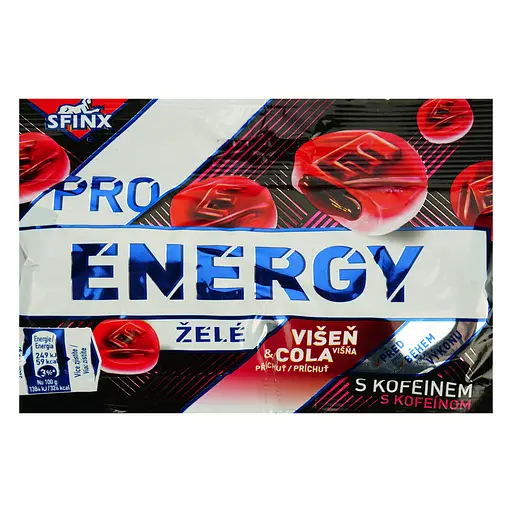 Конфеты желейные SFINX Pro Energy с начинкой со вкусом вишни и когда 60 г