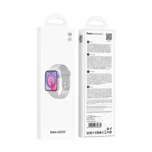 Смарт-часы Hoco Y23 51mm 300 mAh IP67 Smart sports watch(call version) Серебристый - фото 2