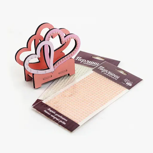 Жемчужины самоклеящиеся Белые 5мм 375шт Rosa Talent - фото 3