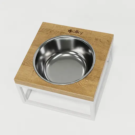 Hollky Base Solo M — миска на підставці для котів і середніх собак (1 × 0,8 л) - фото 5