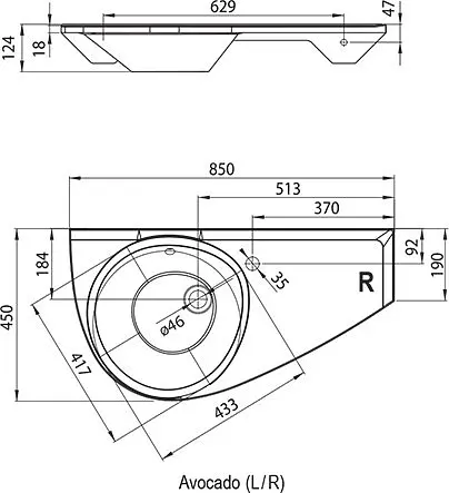 Умивальник Ravak Avocado R XJ1P1100000, Білий - фото 2