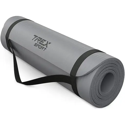 Коврик для йоги Trex Sport TX-018NGM NBR 1см 180х60 сірий