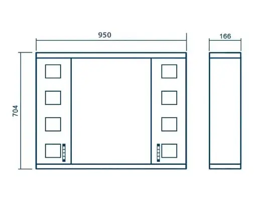 Дзеркало з 2-ма шафками ПіК Корфу Z-11 95 см Білий 30412 - фото 2