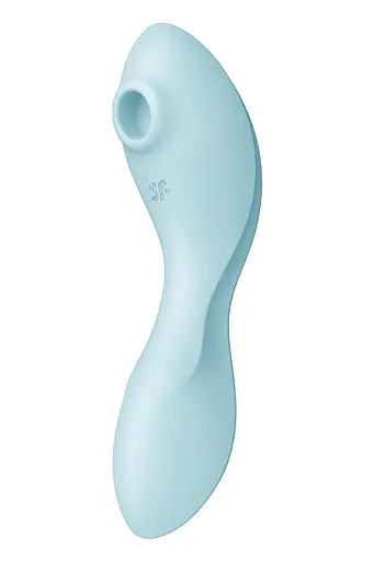 Вакуумний стимулятор клітора з вібрацією Satisfyer Curvy Trinity 5+ блакитний - фото 5