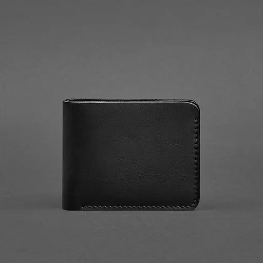 Шкіряне портмоне 4.4 (з затискачем) чорний краст - фото 5