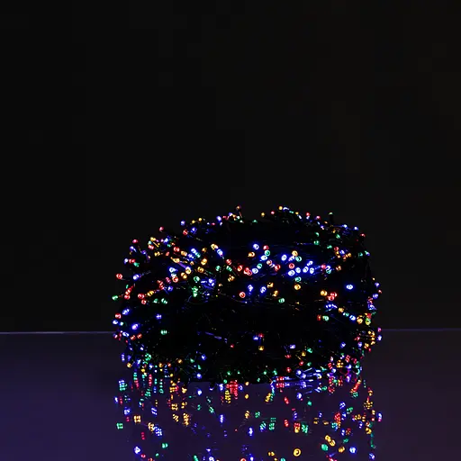 Новорічна гірлянда вулична GarlandoPro 30 м 300 LED із сонячною батареєю 8 режимів роботи чорний провід Мультиколор SB300L30MBML - фото 2