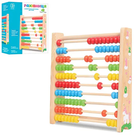 Дерев'яна дитяча іграшка "Рахівниця" MD 2299 розмір 24 см