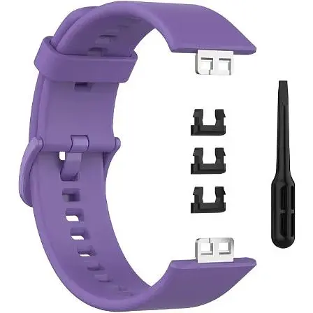 Ремешок DK для Huawei Watch Fit / Fit SE Silicone Sport Full Light Classic (viola) - фото 2
