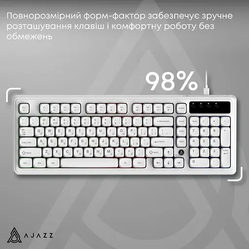 Клавіатура Ajazz AF98 White USB-C (AF98-W) - фото 7