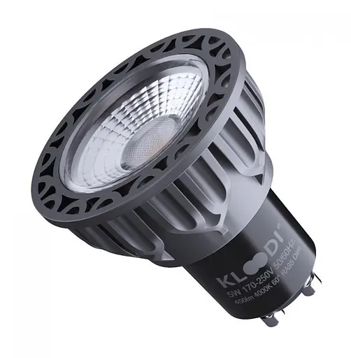 Лампа LED GU10 5WCOB 4000К 450Lm DIM KLOODI KDGU10-QL 5WCOB 4K 60D BK DIM - фото 4