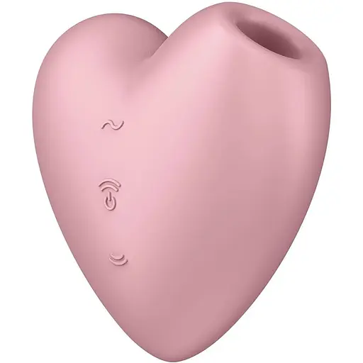 Вакуумний стимулятор-серце з вібрацією Satisfyer Cutie Heart Light Red
