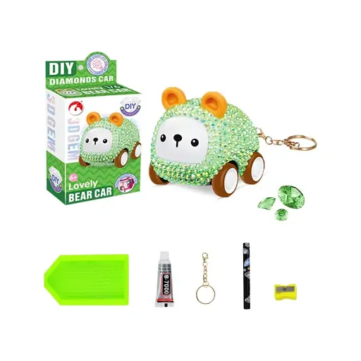 Набір для творчості, брелок зі стразів, машинка