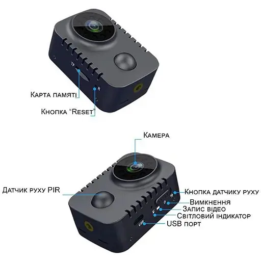 Міні камера Nectronix MD29 з датчиком руху, нічним баченням та записом на карту пам'яті FullHD 1080P, до 90 днів роботи (100753) - фото 5