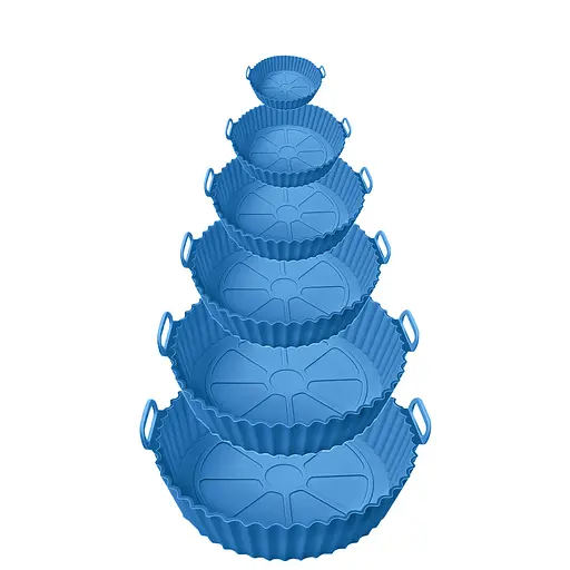 Набір силіконових форм для аерофритюрниці аерогрилю та духовки, 6 штук Блакитної Блакитний 87995 - фото 2