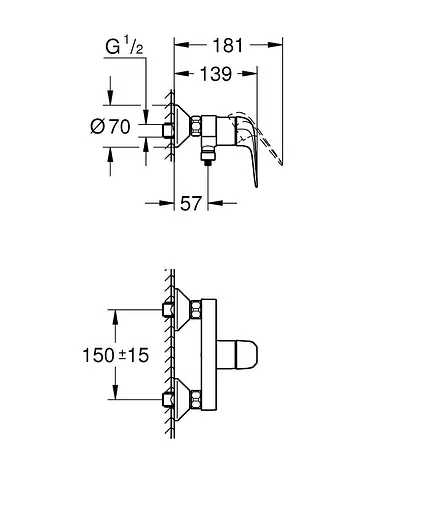 Смеситель для душа Grohe QuickFix Swift 24333001 Хром - фото 2