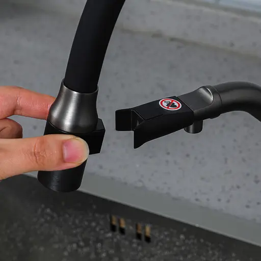 Змішувач для кухні на дві води Gappo G4398-89 сталь Графітовий хром - фото 5