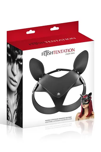 Маска кішки Fetish Tentation Adjustable Catwoman Diamond Mask - фото 3