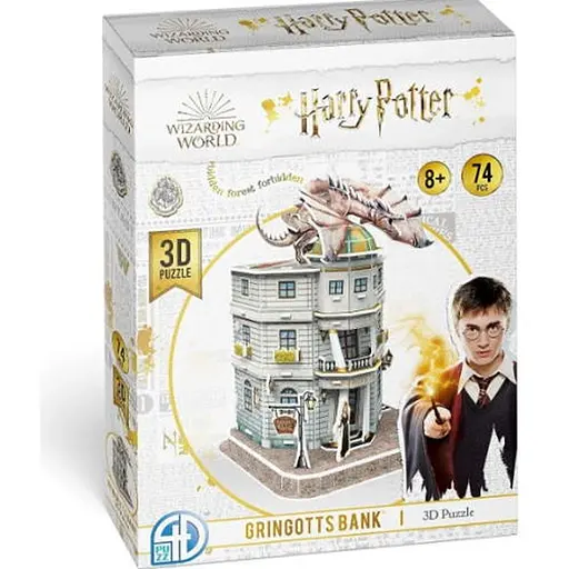 Пазл 4D Puzz 3D Банк Ґрінґотс Гаррі Поттер Gringotts Bank Set 3D puzzle 74 ел. (4dpuz005) - фото 1