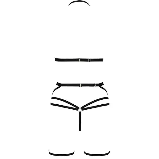 Комплект белья Passion Exclusive Morgan SET OpenBra Black S/M - фото 6