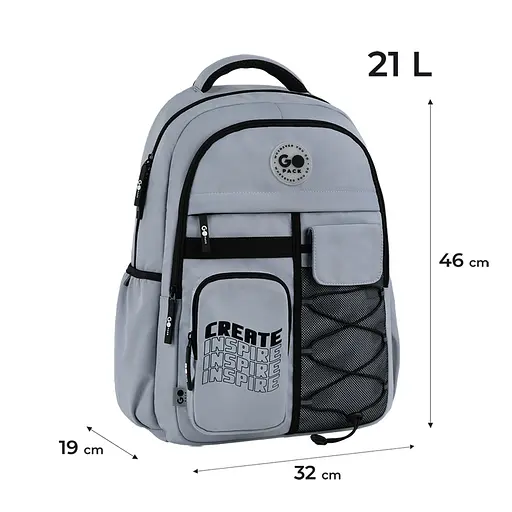 Рюкзак GoPack Education Teens 184 серый Серый (GO26-184L-2) - фото 2