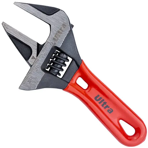 Ключ розвідний Ultra з тонкими губками укорочений 140 мм 0-34 мм CrV (4100222) - фото 1
