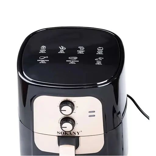 Аэрофритюрница безмасляная Sokany SK-10025 6.5 л электрическая с механическим управлением 1400 Вт - фото 4