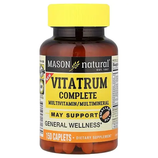Мультивітаміни та мультимінерали Mason Natural Vitatrum Complete 150 каплет