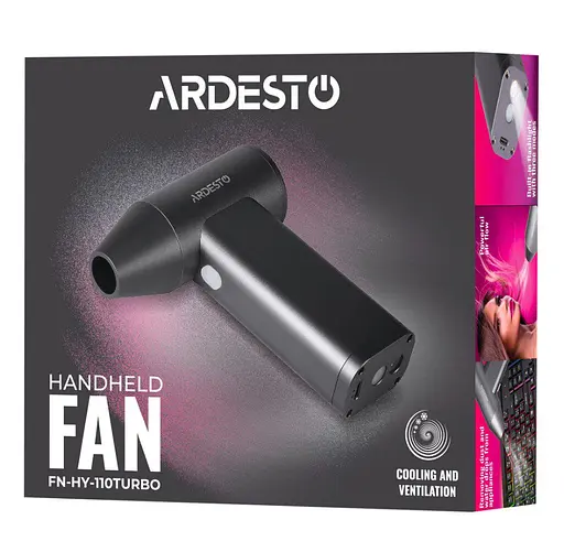 Вентилятор ручной портативный Ardesto Handheld FNHY110 Fan Turbo - фото 9