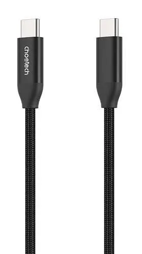 Кабель Type-C - Type-C, 1.2 м, чорний, Choetech, 240 Вт, 5A (XCC-1035-BK) - фото 1