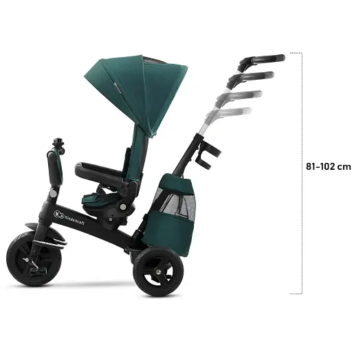 Трехколесный велосипед Kinderkraft Easytwist Midnight Green (KKRETWIGRE0000) - фото 7