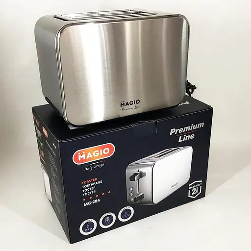 Тостер для хліба на 2 відділення Magio MG-284 тостерниця 7 ступенів прожарювання з функцією розморожування 800Вт Сірий - фото 8