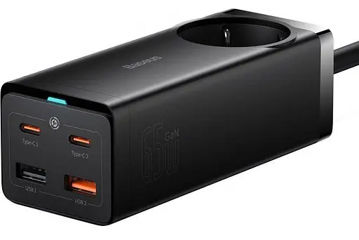 Зарядний пристрій Baseus 65 W GaN3 Pro (PSZM000901 ) + кабель чорний - фото 5